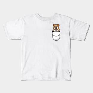 Funny English Bulldog Pocket Dog Kids T-Shirt